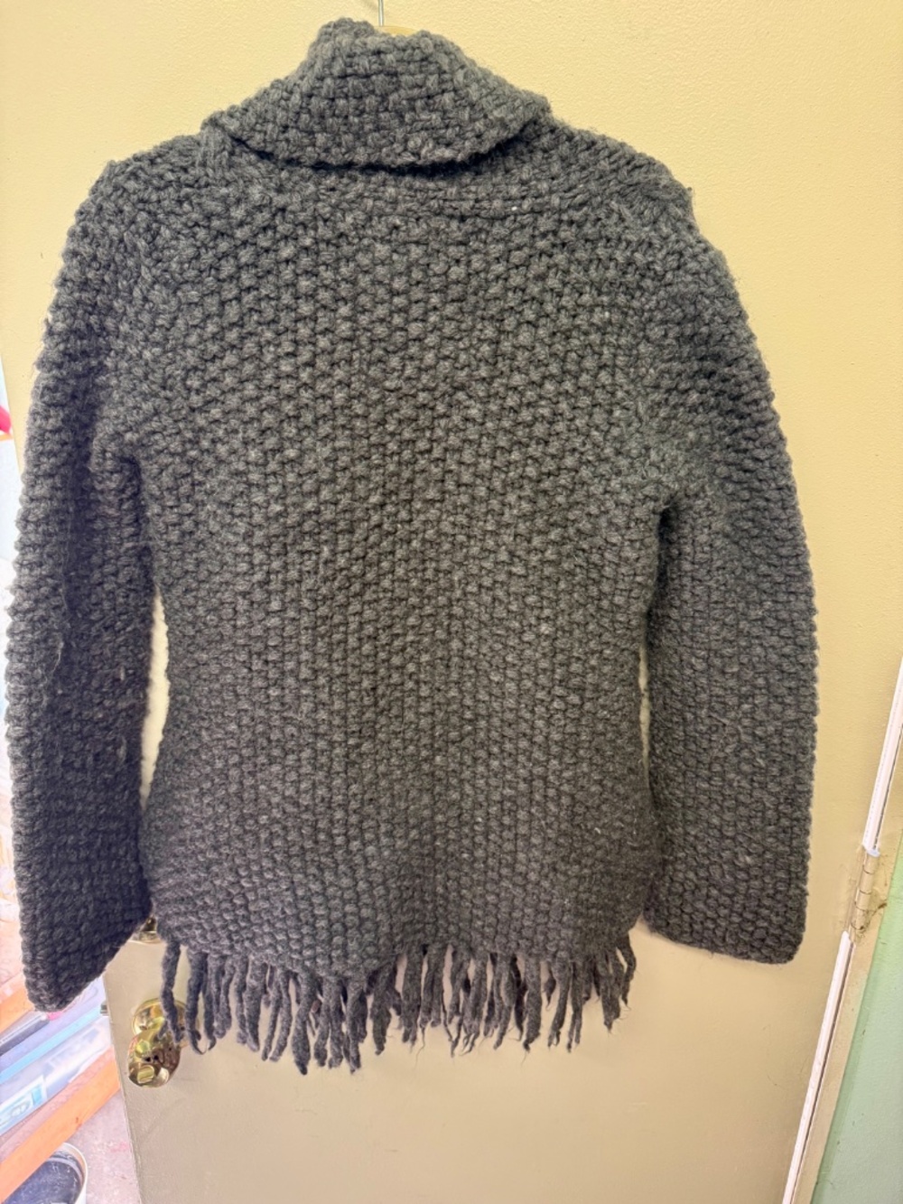 Lucky Brand Charcoal Gray Wool Knit Cardigan Sweater - Picture 7 of 7